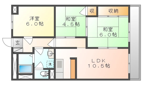 【間取り】 | サンハイツ奥田