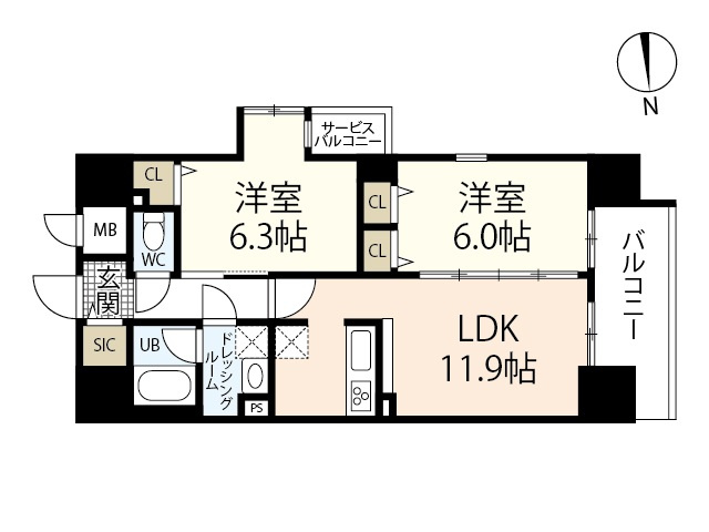 【間取り】 | セントラルアヴェニュー田町