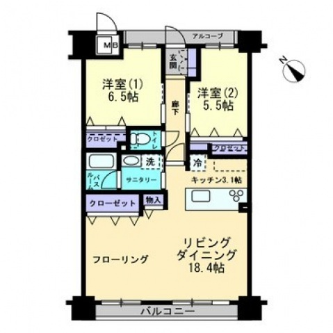 【間取り】 | アルファスマート庭瀬駅前