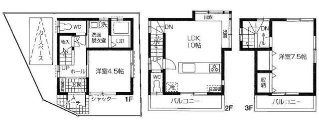 【間取り】 | 富士見市羽沢１丁目貸家