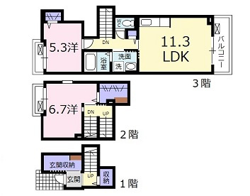 ユニベールＢの間取り