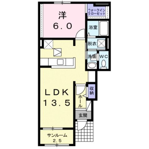 モンリーブル　Ⅲの間取り