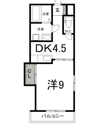 アールハイツ松茂Bの間取り