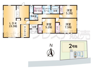 【間取り】 | ２号地間取図