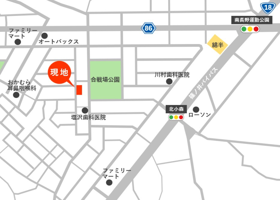 東邦ピュアコート合戦場1丁目の地図