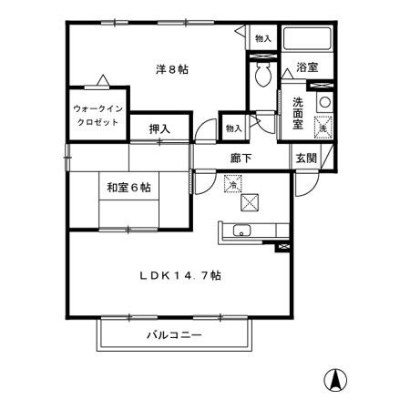 ヴィルヌーブ小森野の間取り|使い勝手の良い間取りです♪