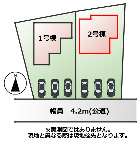 グラファーレ那須塩原市太夫塚の区画図|【全2棟】各号棟の詳細については、お気軽にお問い合わせください♪