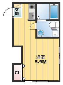 【間取り】 | 一人暮らしにぴったりのお部屋！