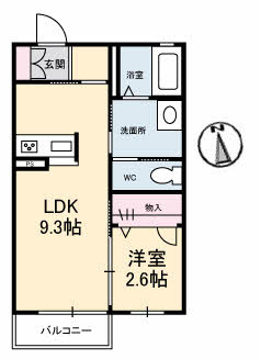 【間取り】 | コスモパーク下郷B棟