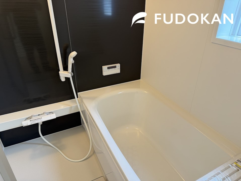山形市あさひ町第1【新築建売】2号棟の浴室|広々浴室は、ゆったりとくつろいで疲れを癒す空間です。
