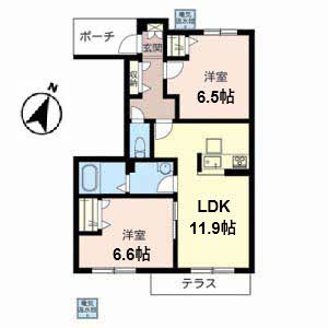 ジュヴェール深井Bの間取り