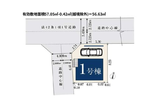 練馬区谷原１丁目新築戸建の区画図