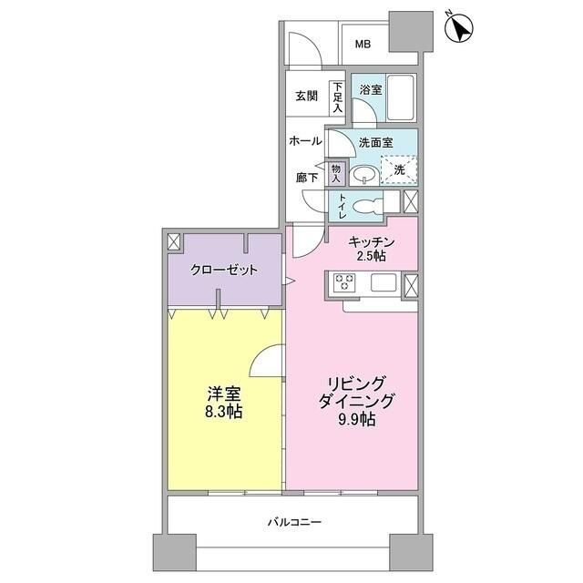 アーバンライフ月島駅前ウエストの間取り