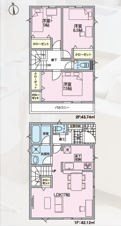 石渡　新築建売3号棟の間取り