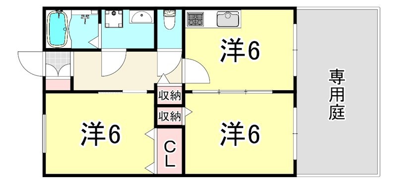 エーデルハイム　越水町の間取り