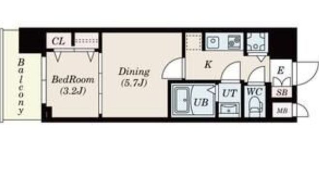 S-RESIDENCE日本橋Qualierの間取り