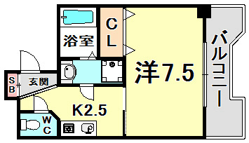 エイペックス神戸みなと元町CoastLineの間取り
