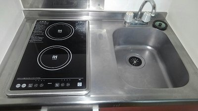 レオパレスラビドールⅡのキッチン|きれいなキッチンです