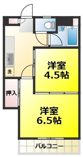 ハイツ一ツ木の間取り