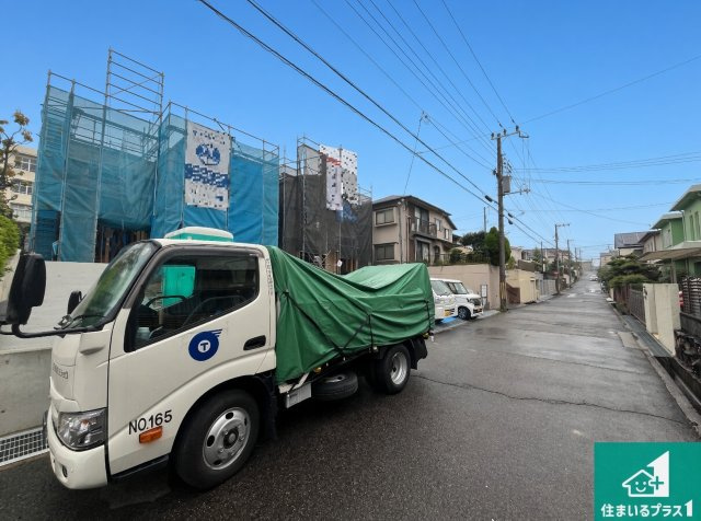 神戸市須磨区白川台　第5期　新築一戸建ての前面道路含む現地写真|周辺は落ち着いた街並みの住宅地！子育てがしやすい住環境です！まだ未完成ですが、現地でしかわからない事もございます。是非一度ご覧ください。
