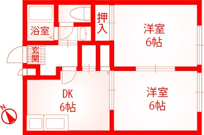 Melati新大津の間取り|広々使える41㎡♪駐車場あり