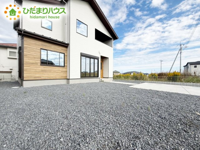ひたちなか市東石川1期　新築戸建の庭|家族みんなで広～いお庭でバーベキューが楽しめます(^^♪