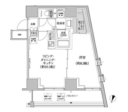 パークハビオ渋谷本町レジデンスの間取り