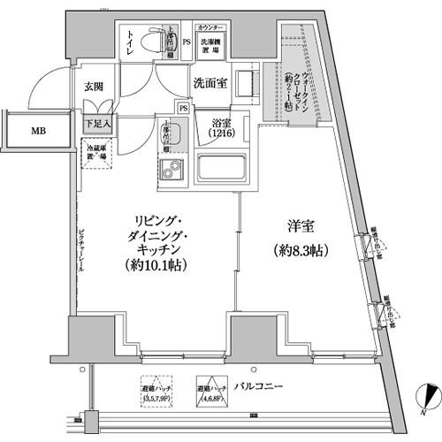【間取り】 | パークハビオ渋谷本町レジデンス