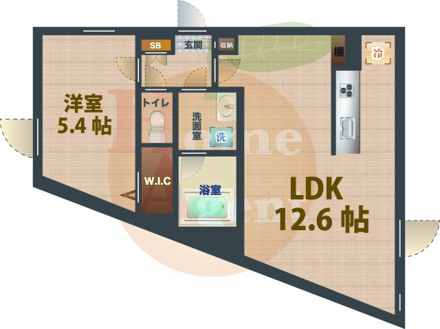 【間取り】 | ジェノヴィア中野坂上 | 1LDKのお部屋です。