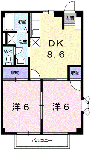 エスポワール御立Ｂの間取り