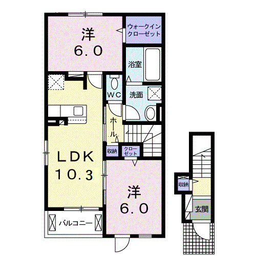 マロンドリームＢの間取り