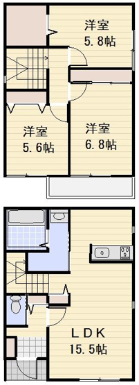 【間取り】 | 別所町戸建て　A