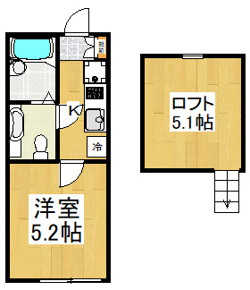 川崎市多摩区西生田３丁目のアパートの間取り