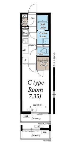 ヴィラ原木中山の間取り