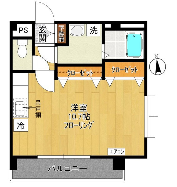 川崎市多摩区菅稲田堤１丁目の賃貸マンションの間取り