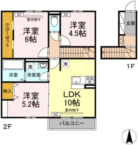 アクアヴィーテ2の間取り