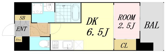 コンフォリア・リヴ京橋　仲介手数料無料の間取り