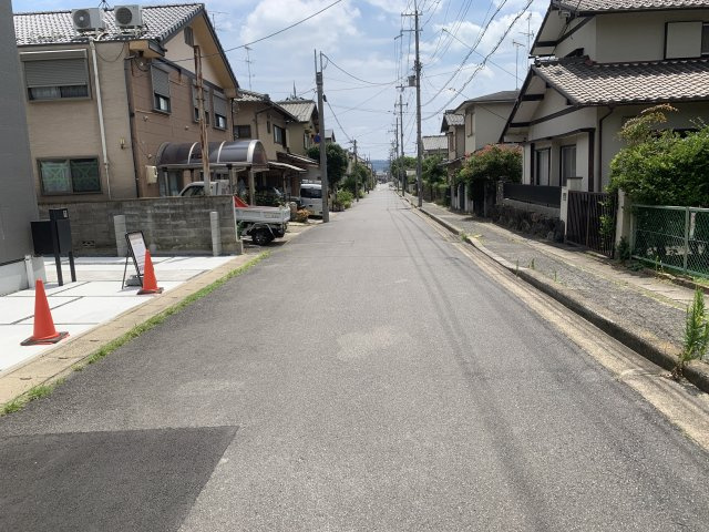 京都市左京区一乗寺松田町　新築一戸建【Ⅱ】の前面道路含む現地写真