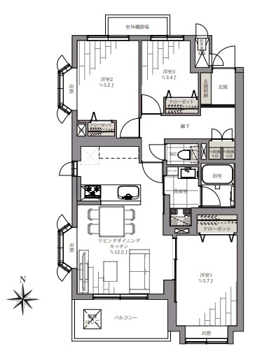 藤和池袋ホームズの間取り|藤和池袋ホームズ：南向き角部屋！全居室収納・窓が付いた３ＬＤＫリノベーション物件は令和８年８月末完成予定となっております！