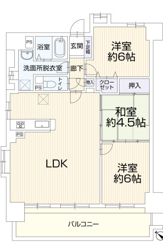 宝マンション小田井ウエストの間取り