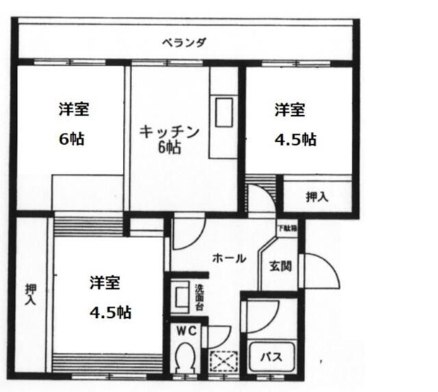 【間取り】 | 品川ひばりが丘アパート４号棟