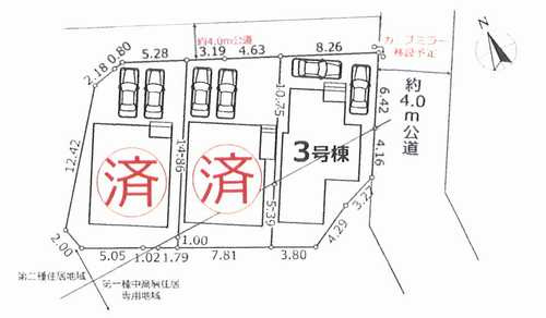 厚木市妻田西7期　新築戸建全3棟　3号棟の区画図