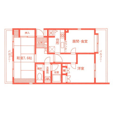 藤沢市辻堂６丁目の賃貸マンションの間取り