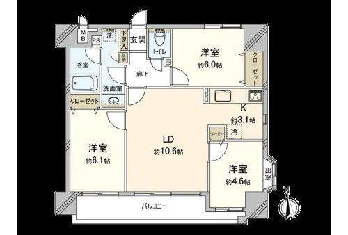 藤和シティホームズ高円寺の間取り