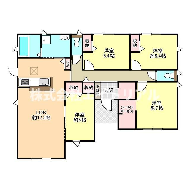 美濃加茂市古井町下古井　新築戸建　全2棟の間取り