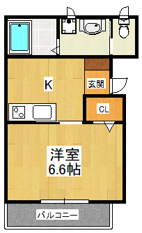 メゾンドラフィネ塩焼の間取り
