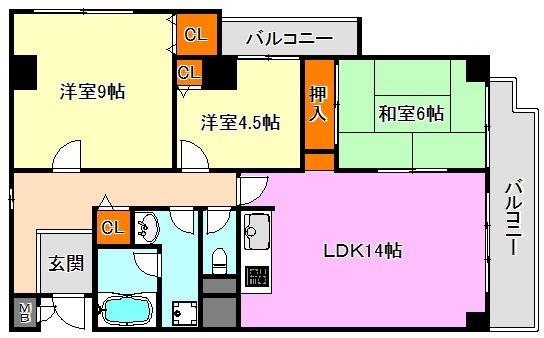 サンミツダの間取り