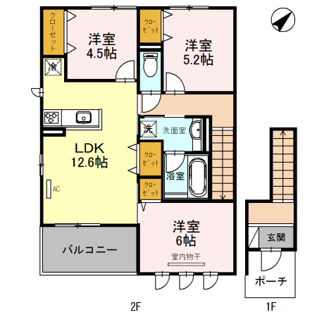 クレール・パル　Bの間取り