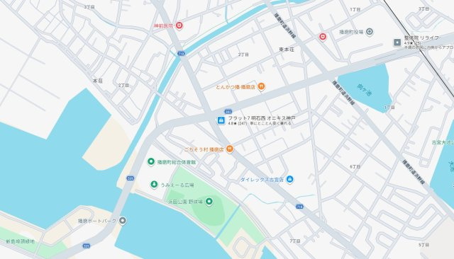 加古郡播磨町本荘1丁目　　山陽電鉄「播磨町駅」徒歩10分の地図