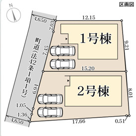 リーブルガーデン斑鳩町龍田西5期の区画図